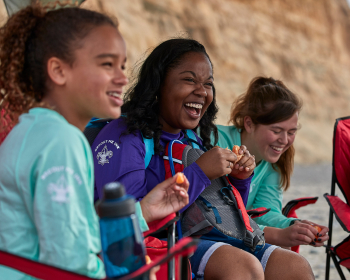 girls camping