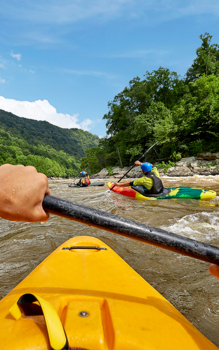 Canoeing on the river