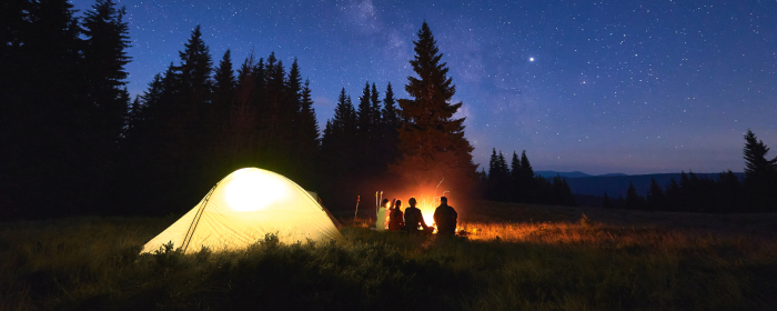 camping at night