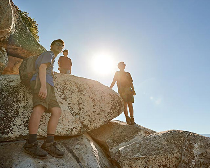 Youth on mountain