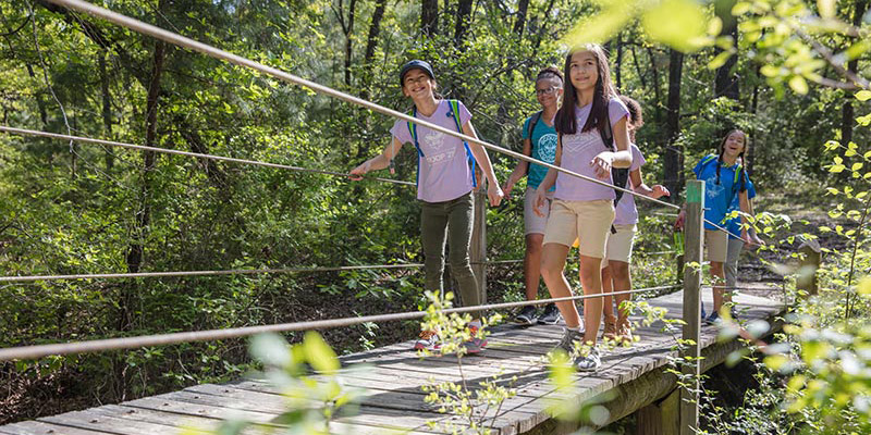 Girls hiking