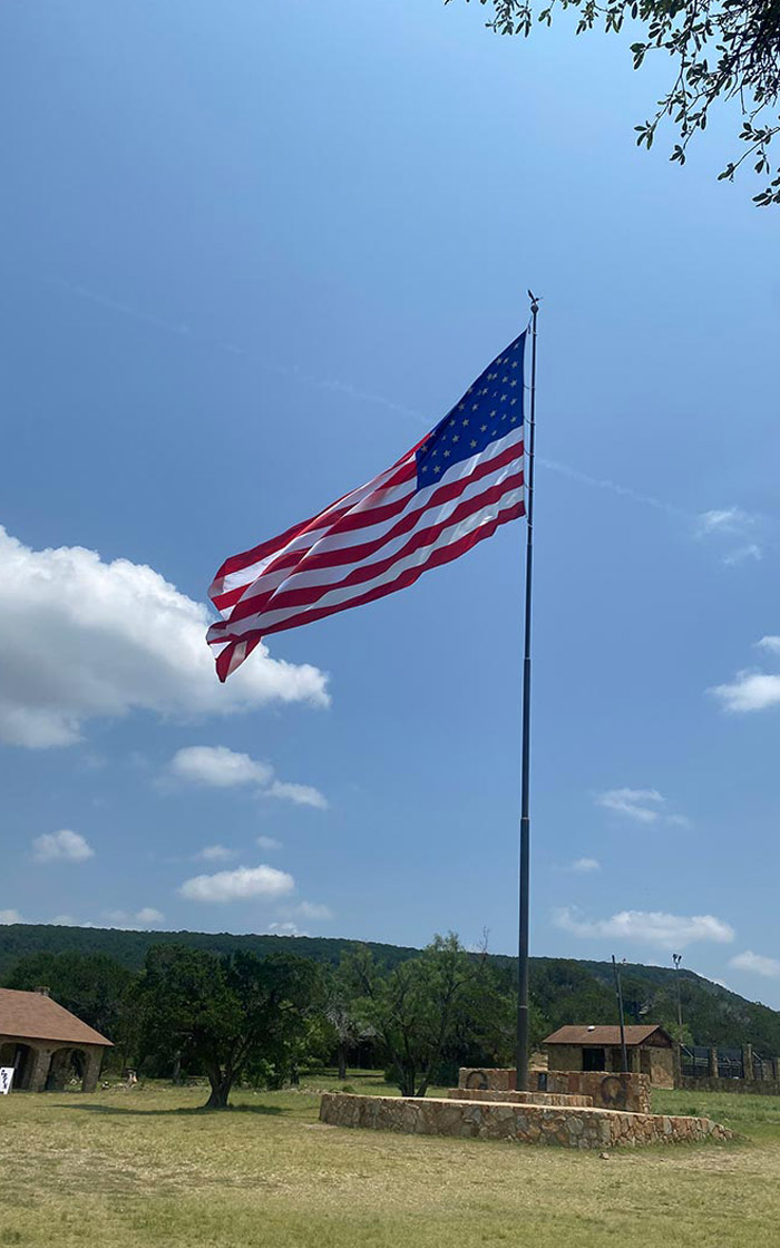 American Flag at Worth Ranch