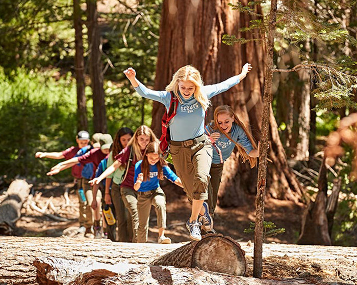 Youth hiking