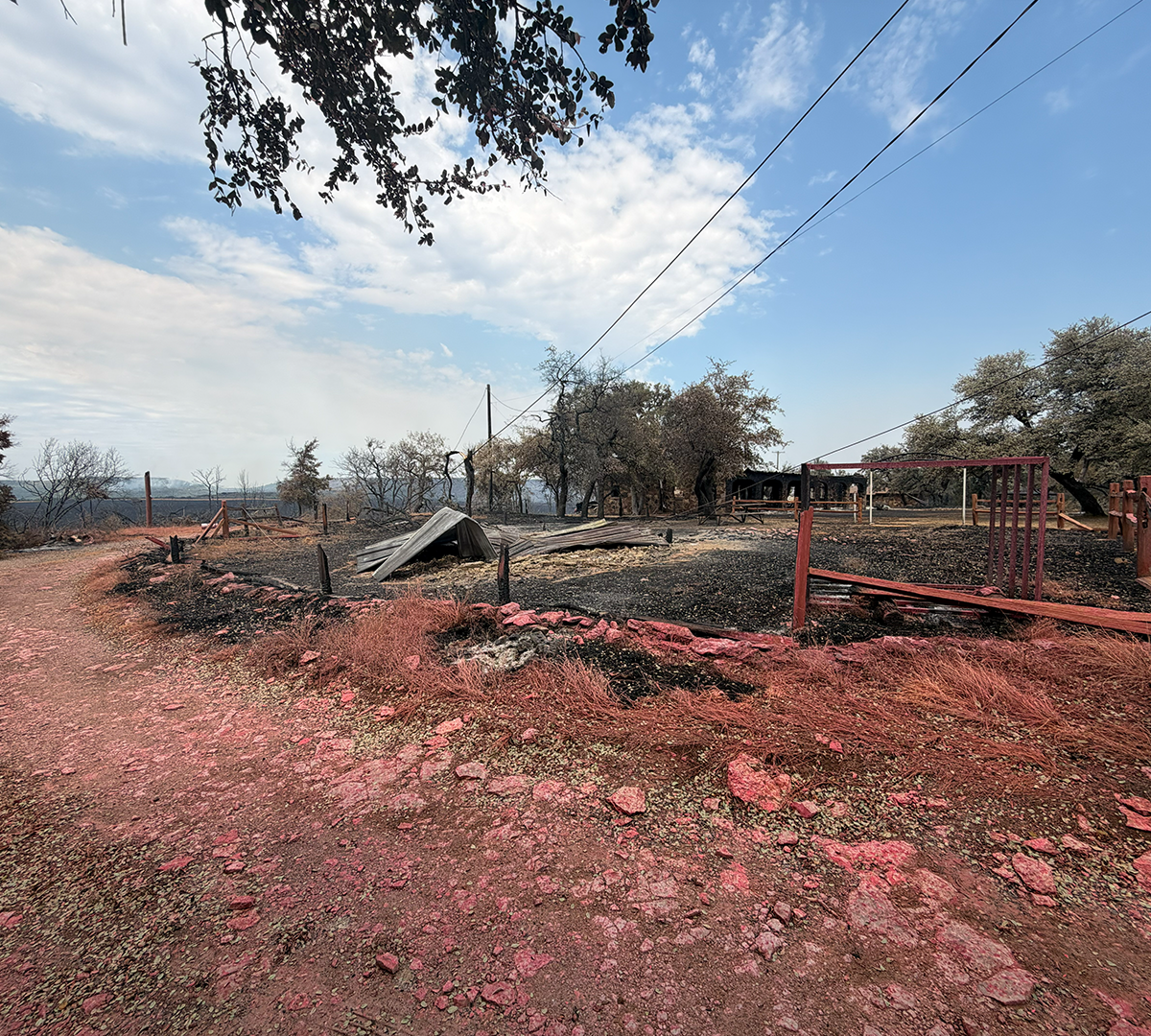 Damage at Worth Ranch following the Ross Fire